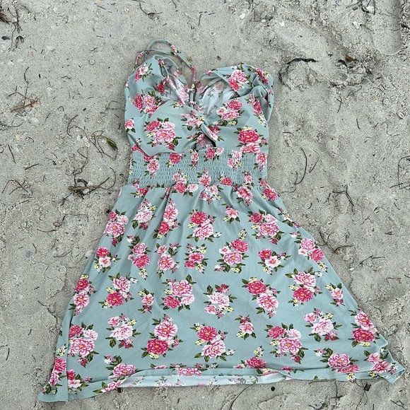 No Boundaries Dresses & Skirts - Blue red yellow green purple pink white flower dress